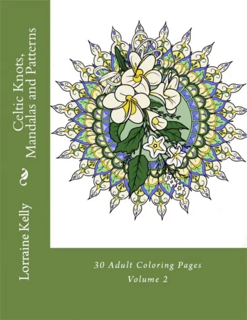 Cover of Celtic Knots, Mandalas & Patterns Colouring Book by LozsArt