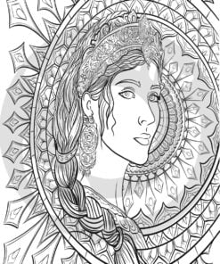 Medieval People 20 Adult Colouring Pages Book lady in waiting
