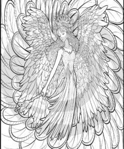 Medieval People 20 Adult Colouring Pages Book angel