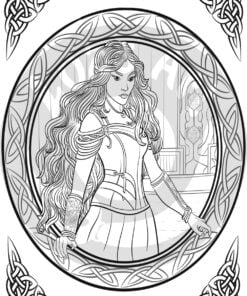Medieval People 20 Adult Colouring Pages Book Princess