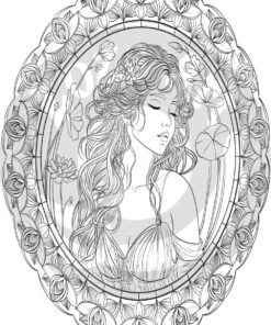 Medieval People 20 Adult Colouring Pages Book Water Nymph