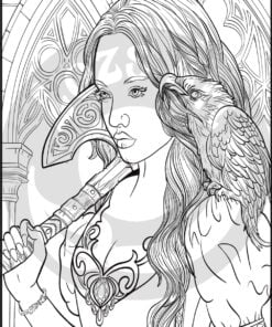 Medieval People 20 Adult Colouring Pages Book Viking Princess