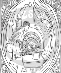 Medieval People 20 Adult Colouring Pages Book blacksmith
