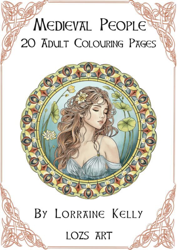 Medieval People 20 Adult Colouring Pages Book