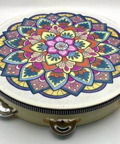 Tambourine Hand Painted with Mandala Design 25cm