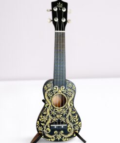 Hand-painted 53cm Soprano Ukukele Decorative Hemp Design Mandala Dot-art Style